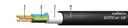 Кабель АППГнг-HF 3х35